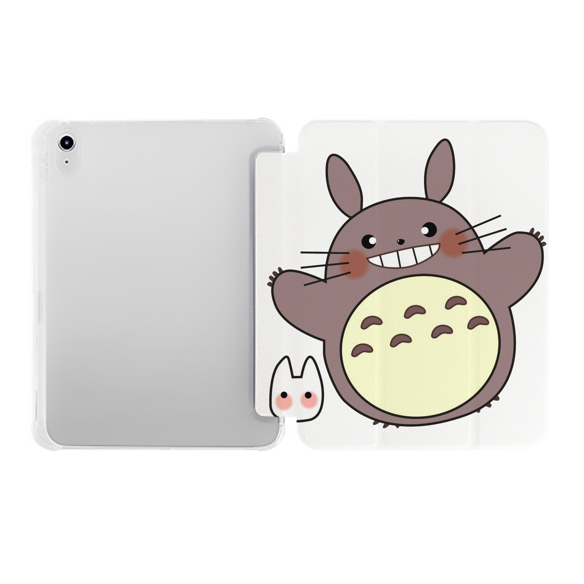 （画像用） となりのトトロ 草壁メイ 草壁サツキ My Neighbor Totoro Satsuki Kusakabe Mei Kusakabe IPad ケース ペン収納付き 三つ折りスタンド PUレザー×シリコン 対応機種9.5/10.5/10.9インチ